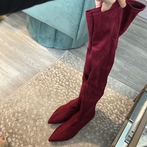 Zara boots size 9/39 burgundy